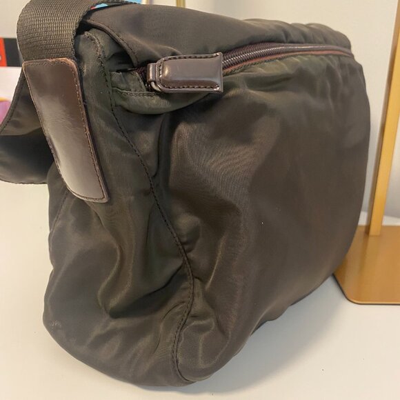 Authentic Preowned Unisex Prada Brown Nylon Messenger Bag - Picture 5 of 16